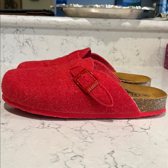 Plakton Red Wool Clogs with Buckle Made in Spain Size 7.5 - Picture 7 of 7